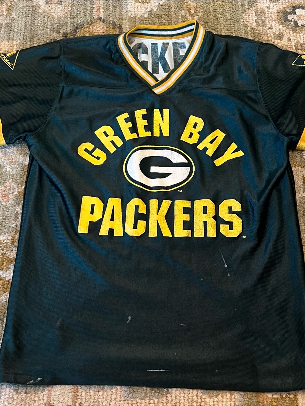 Green Bay Packers Football‎ Jersey Youth Reversible Mighty Mac Size Medium-Flaws
